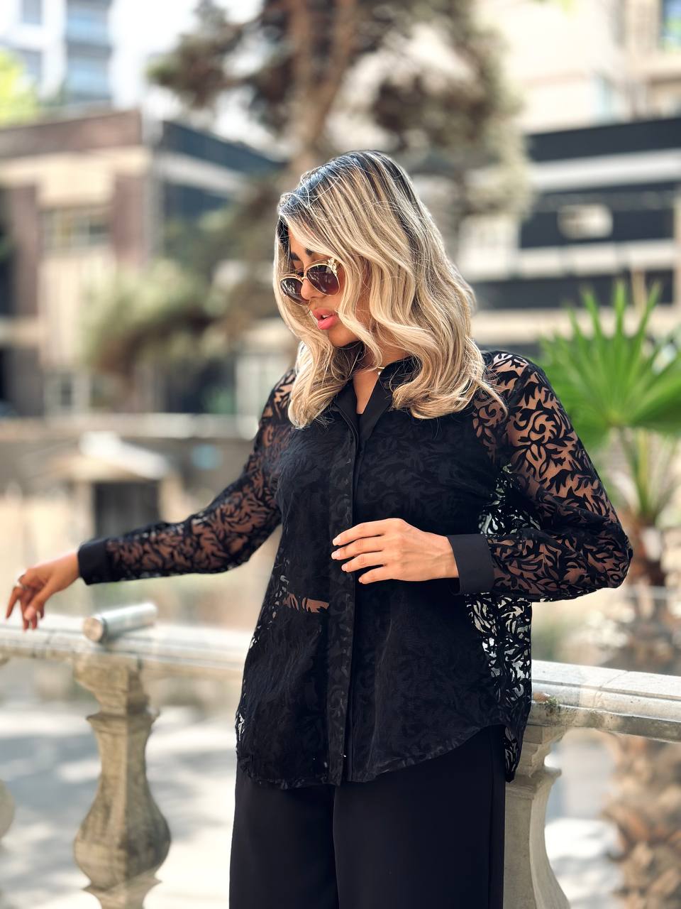 شومیز دانتل مشکی